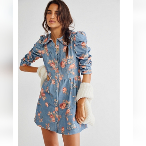 Love Shack Fancy Beyers Corduroy Dress - Picture 3 of 6